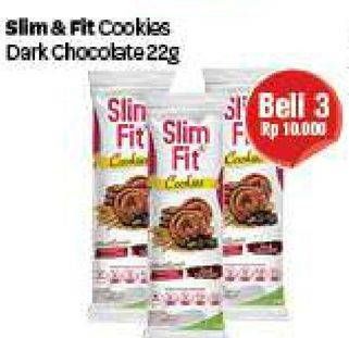 Promo Harga SLIM & FIT Cookies per 3 pouch 22 gr - Carrefour