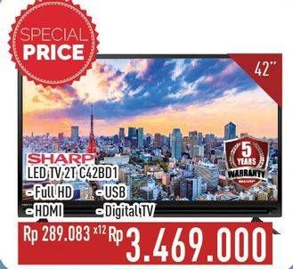 Promo Harga SHARP 2T-C42BD1i | LED TV 42"  - Hypermart