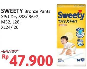 Promo Harga Sweety Bronze Pants Dry X-Pert S36+2, M32, L28, XL24, XL26 24 pcs - Alfamidi