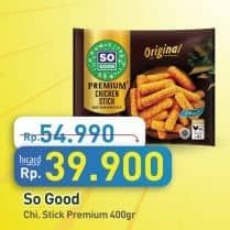 Promo Harga So Good Chicken Stick Premium 400 gr - Hypermart