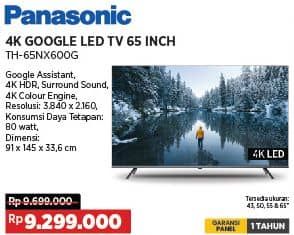 Promo Harga Panasonic TH-65NX600G | 4K Google LED TV 65 Inci  - COURTS