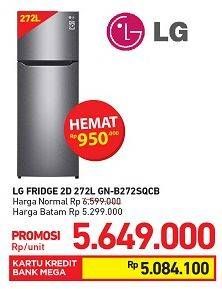 Promo Harga LG GN-B272SQCB | Kulkas 2 Pintu 272ltr  - Carrefour