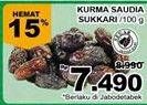 Promo Harga Kurma Saudia Sukkari per 100 gr - Giant