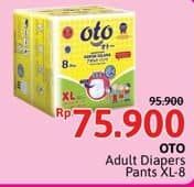 Promo Harga OTO Adult Diapers Pants XL8 8 pcs - Alfamidi