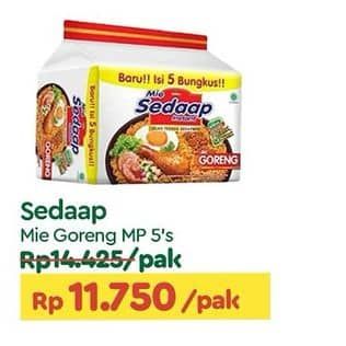 Promo Harga Sedaap Mie Goreng Original per 5 pcs 90 gr - TIP TOP