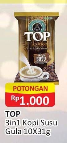 Promo Harga Top Coffee Kopi per 10 sachet 31 gr - Alfamart
