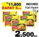 Promo Harga INDOMIE Mi Kuah Kari Ayam per 5 pcs 72 gr - Giant