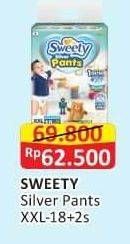 Promo Harga Sweety Silver Pants XXL18+2 20 pcs - Alfamart