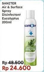 Promo Harga Saniter Air & Surface Sanitizer Aerosol Eucalyptus Oil 200 ml - Indomaret