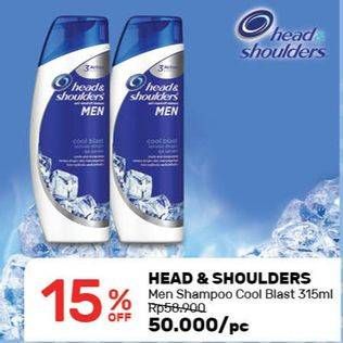Promo Harga HEAD & SHOULDERS Men Shampoo Cool Blast 315 ml - Guardian