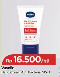 Promo Harga VASELINE Hand Cream Anti Bac 50 ml - TIP TOP