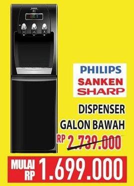 Promo Harga Philips/Sanken/Sharp Dispenser Galon Bawah  - Hypermart