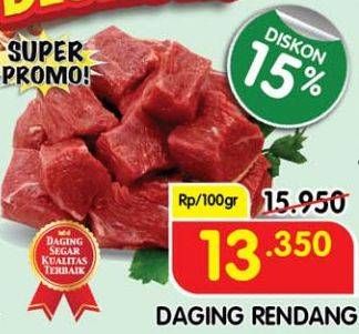 Promo Harga Daging Rendang Sapi per 100 gr - Superindo