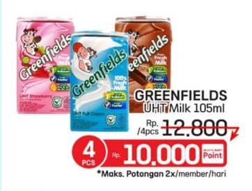 Promo Harga Greenfields UHT 105 ml - LotteMart