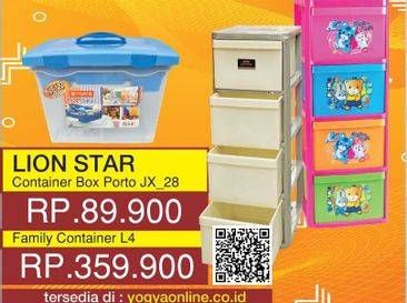 Promo Harga LION STAR Family Container L4  - Yogya