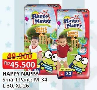 Promo Harga Happy Nappy Smart Pantz Diaper M34, L30, XL26  - Alfamart