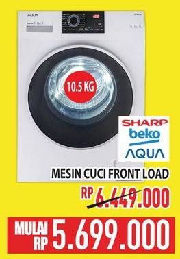 Promo Harga Sharp/Beko/Aqua Mesin Cuci Front Load  - Hypermart