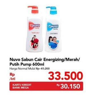 Promo Harga NUVO Body Wash Mild Protect, Total Protect 600 ml - Carrefour