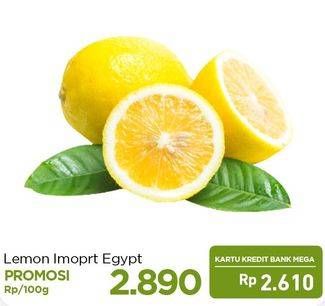 Promo Harga Lemon Import Egypt per 100 gr - Carrefour