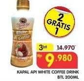 Promo Harga Kapal Api White Coffee Drink per 3 botol 200 ml - Superindo