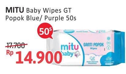 Promo Harga MITU Baby Wipes Ganti Popok Blue Charming Lily, Purple Playful Fressia 50 pcs - Alfamidi