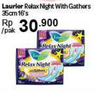 Promo Harga Laurier Relax Night Gathers 35cm 16 pcs - Carrefour