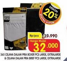 Promo Harga 365 Celana Dalam Pria Brief/Boxer  - Superindo