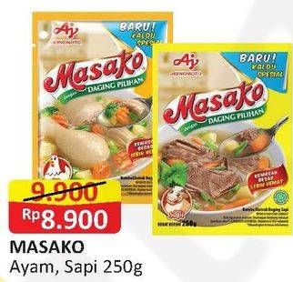 Promo Harga AJINOMOTO Penyedap Rasa Masako Ayam, Sapi 250 gr - Alfamart