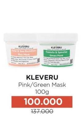 Promo Harga Kleveru Pink/Green Mask  - Watsons