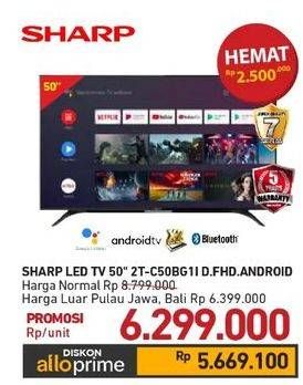 Promo Harga Sharp 2T-C50BG1i | LED TV 50"  - Carrefour