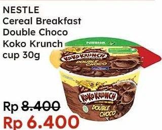 Promo Harga NESTLE KOKO KRUNCH Cereal Breakfast Combo Pack Double Choco 30 gr - Indomaret