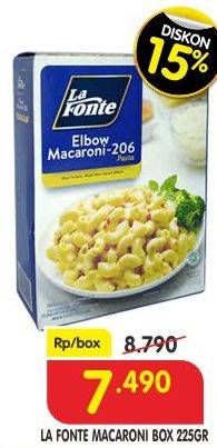 Promo Harga LA FONTE Macaroni Elbow Macaroni - 206 225 gr - Superindo