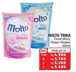 Promo Harga MOLTO Trika Floral Bliss, Flower Shower 400 ml - Lotte Grosir
