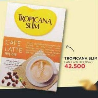 Promo Harga Tropicana Slim Cafe Latte per 10 sachet 14 gr - Watsons