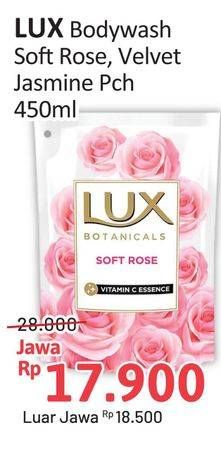 Promo Harga LUX Botanicals Body Wash Soft Rose, Velvet Jasmine 450 ml - Alfamidi