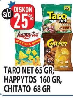 Promo Harga TARO NET 65gr, HAPPYTOS 160gr, CHITATO 68gr  - Hypermart