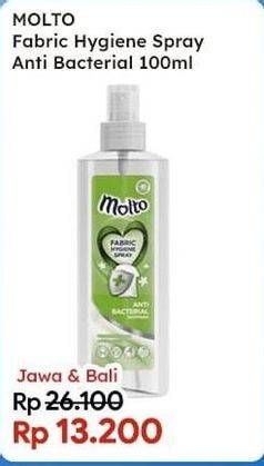 Promo Harga Molto Fabric Hygiene Spray Anti Bacterial 100 ml - Indomaret