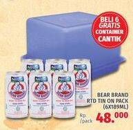 Promo Harga BEAR BRAND Susu Steril per 6 kaleng 189 ml - LotteMart