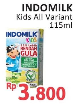 Promo Harga Indomilk Susu UHT Kids All Variants 115 ml - Alfamidi