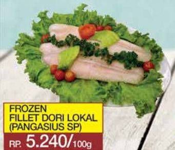 Promo Harga Frozen Ikan Fillet Dori Pangasius per 100 gr - Yogya
