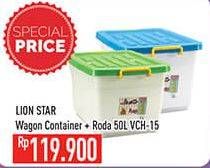 Promo Harga LION STAR Wagon Container + Roda VCH-15 50000 ml - Hypermart