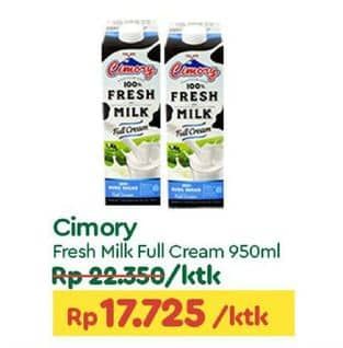 Promo Harga Cimory Fresh Milk Full Cream 950 ml - TIP TOP