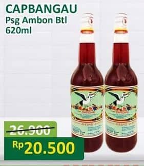 Promo Harga Cap Bangau Syrup Pisang Ambon 620 ml - Alfamart