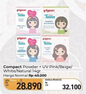 Promo Harga Pigeon UV Protection Compact Powder Pink, Beige, White, Natural 14 gr - Carrefour