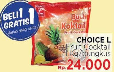 Promo Harga CHOICE L Fruit Cocktail 1 kg - LotteMart