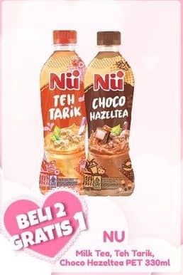 Promo Harga Nu Milk Tea/Teh Tarik/Choco Hazeltea  - Alfamart