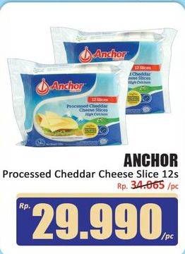 Promo Harga Anchor Cheddar Cheese Slice Original 12 pcs - Hari Hari
