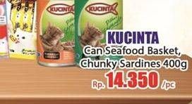 Promo Harga KUCINTA Makanan Kucing Seafood Bucket, Chunky Sardines 400 gr - Hari Hari