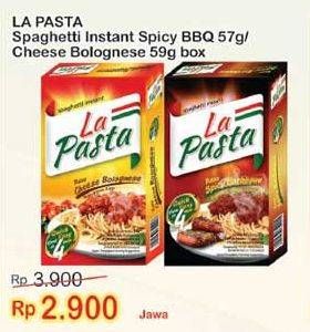 Promo Harga LA PASTA Spaghetti Instant Spicy Barbeque, Cheese Bolognese 57 gr - Indomaret