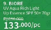 Promo Harga Biore UV Aqua Rich Light Up Essence SPF50++ 70 gr - Guardian